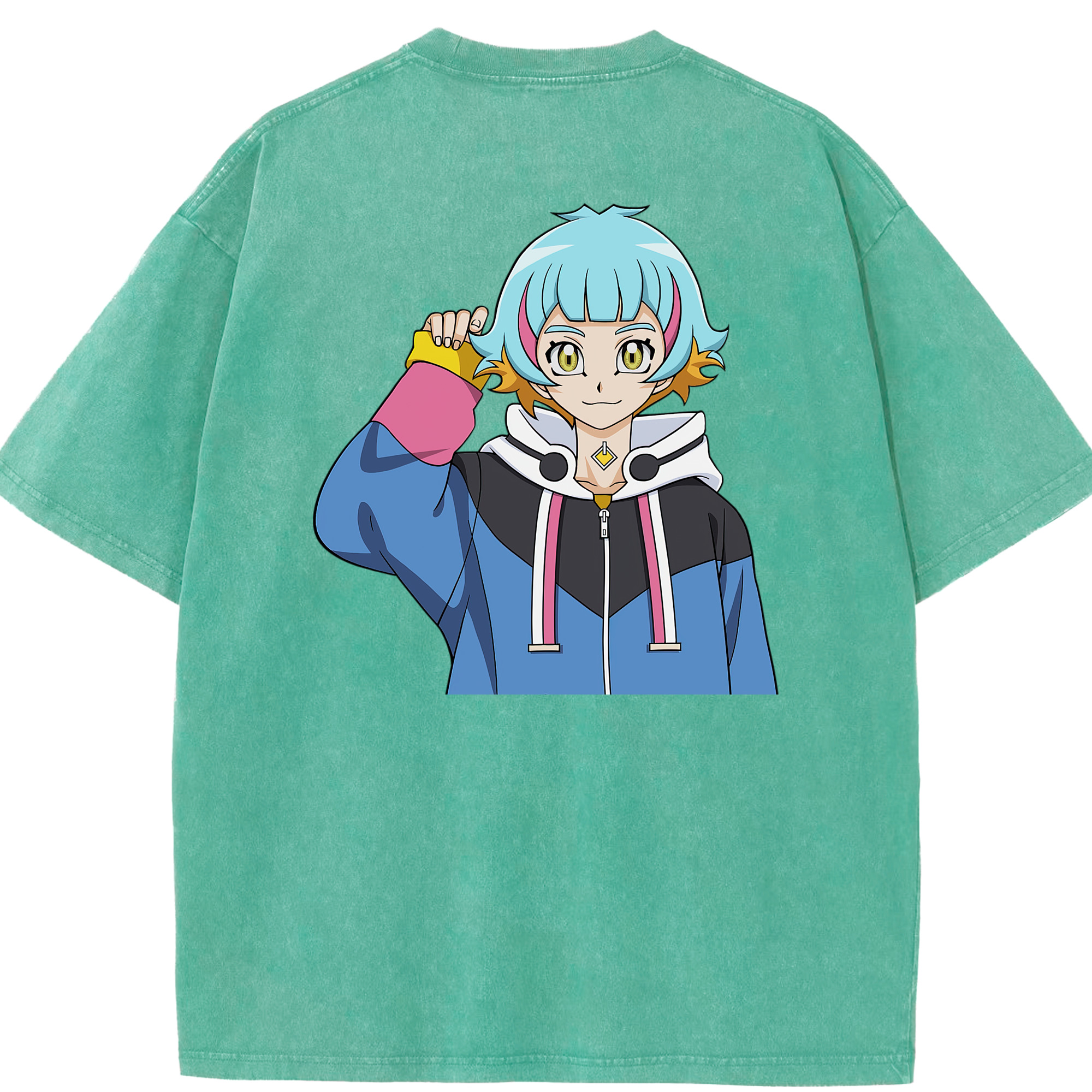 （画像用） 遊☆戯☆王 Yu-Gi-Oh! 綿100% ヴィンテージ風 半袖Tシャツ（背面プリント）
